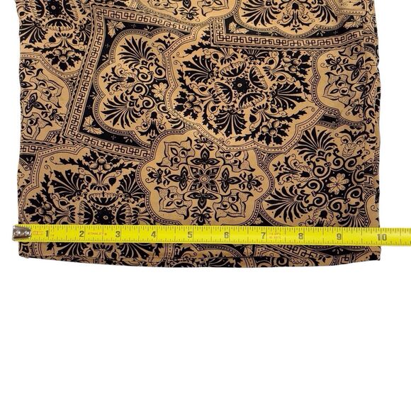 Daniel Field 100% Silk Capri Pants Womens Large 14/16 Black Brown Exotic Print - Picture 9 of 10